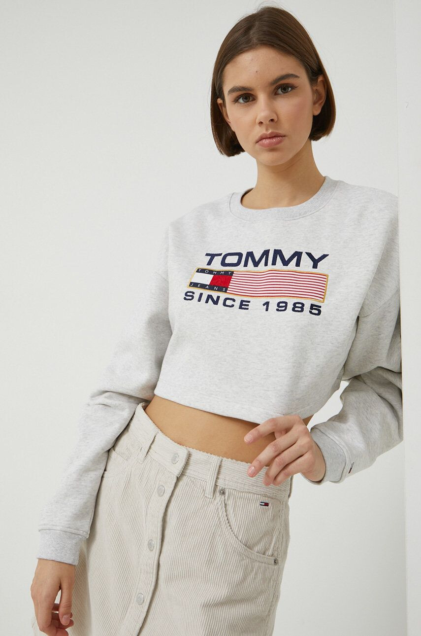 Tommy Jeans Mikina pánská tmavomodrá barva s aplikací - Pepit.cz