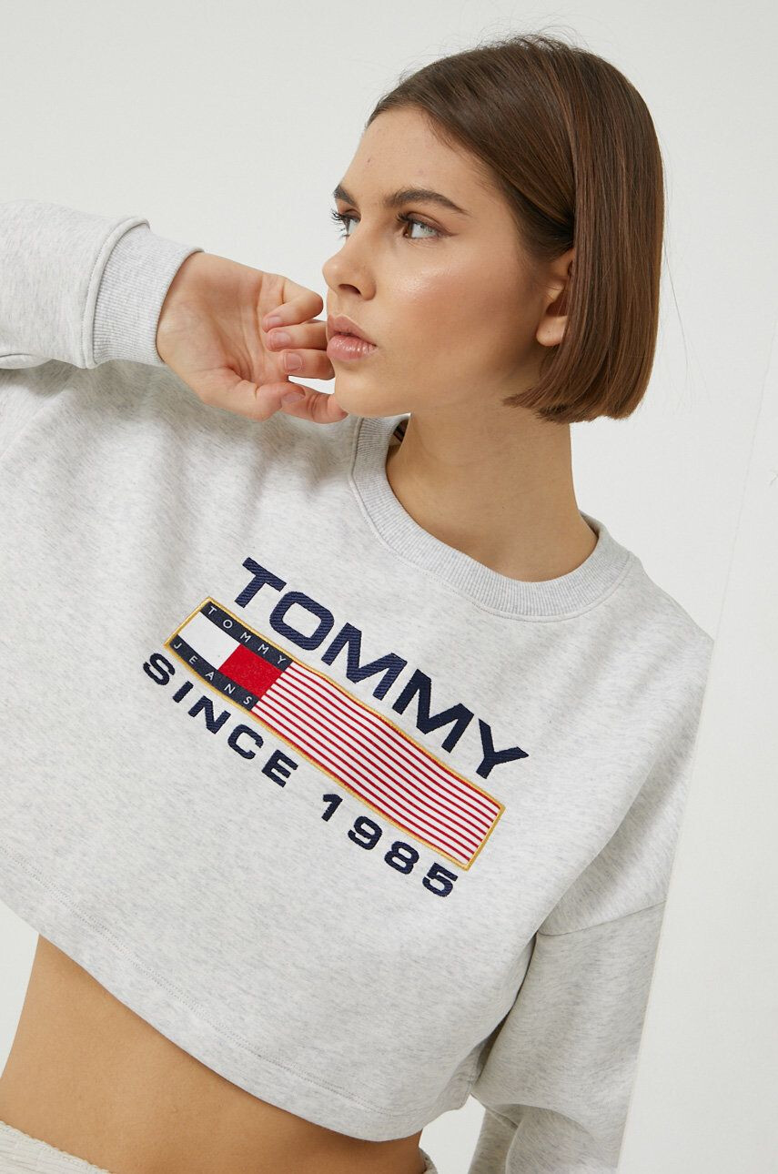 Tommy Jeans Mikina pánská tmavomodrá barva s aplikací - Pepit.cz