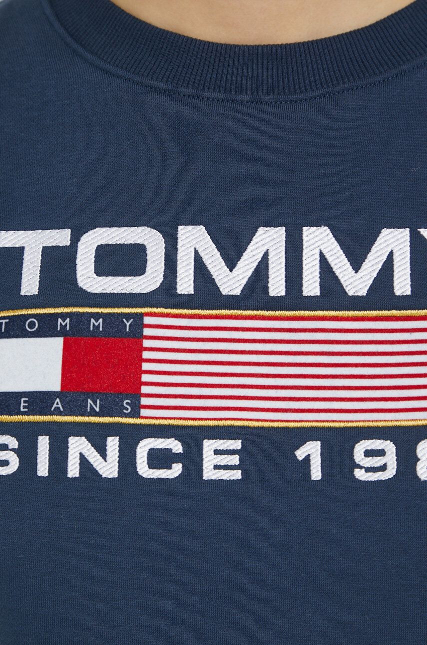 Tommy Jeans mikina dámská tmavomodrá barva s aplikací - Pepit.cz