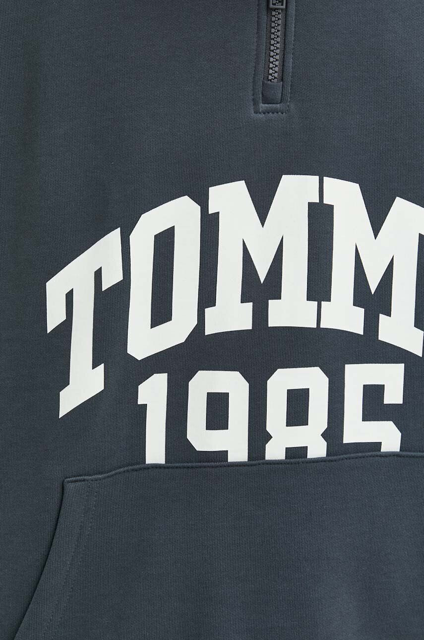 Tommy Jeans Mikina pánská šedá barva s potiskem - Pepit.cz