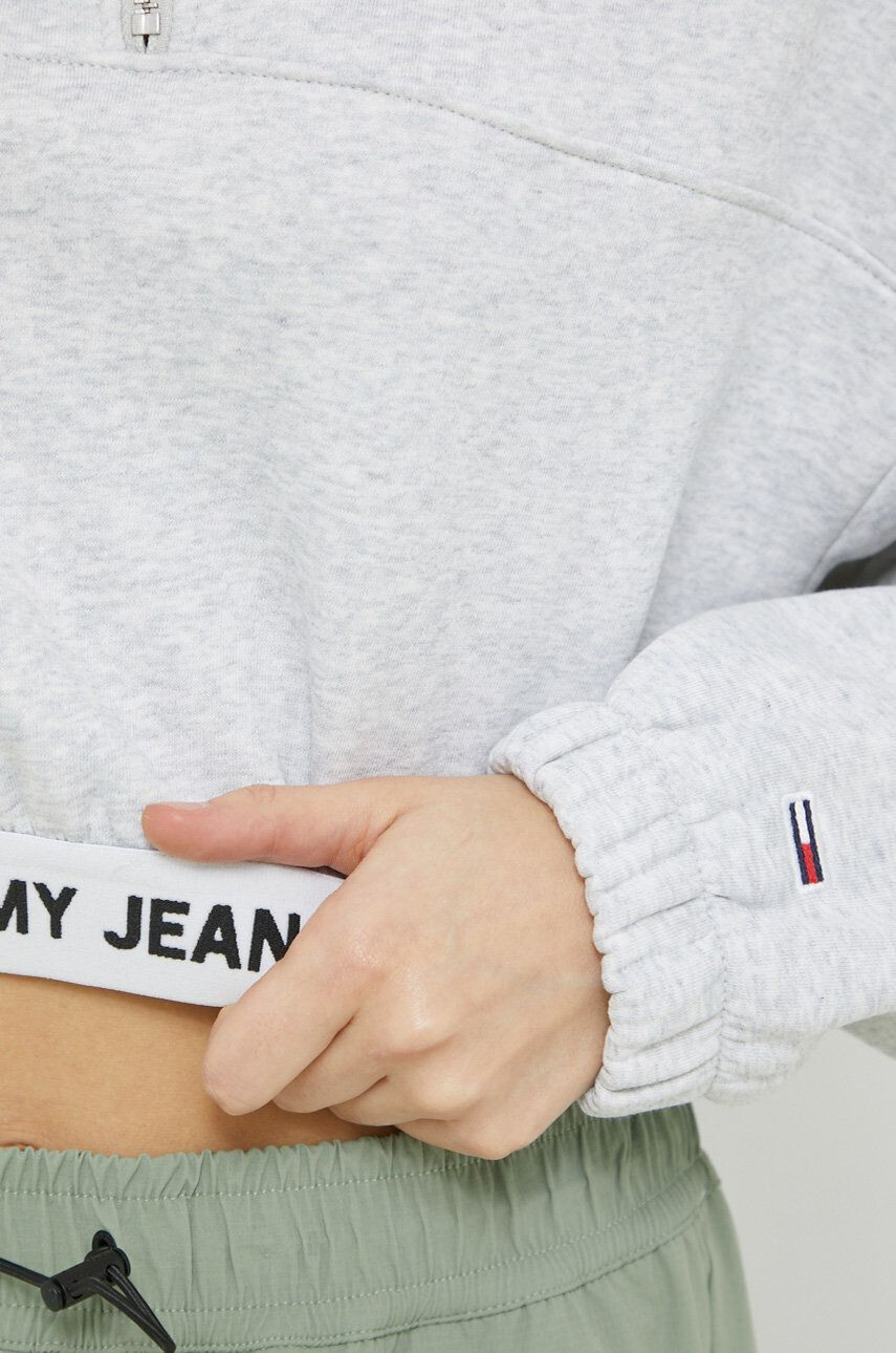 Tommy Jeans mikina dámská šedá barva melanžová - Pepit.cz