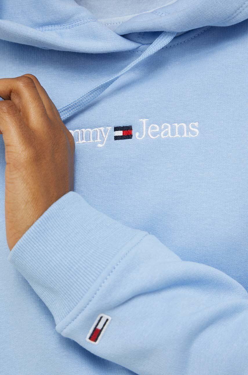 Tommy Jeans Mikina pánská žlutá barva s kapucí hladká - Pepit.cz