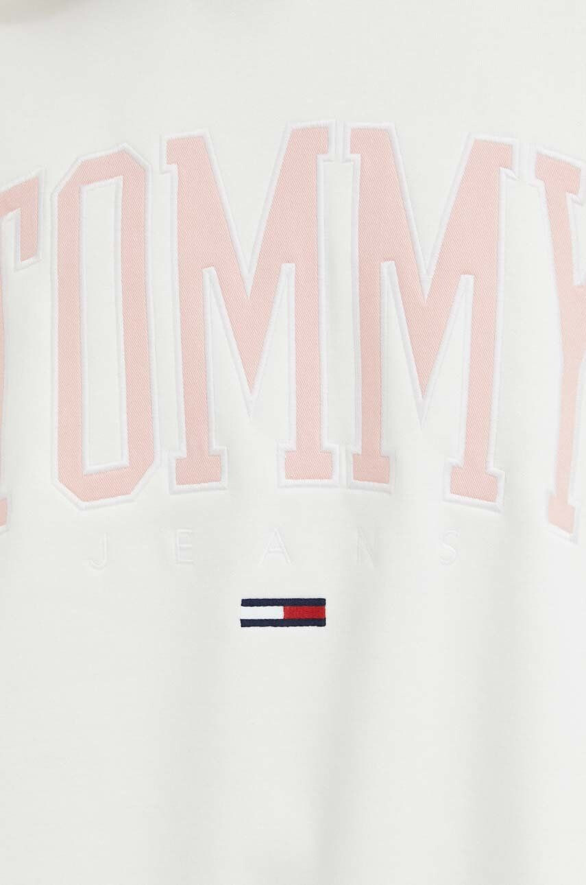 Tommy Jeans Mikina pánská béžová barva s kapucí s aplikací - Pepit.cz