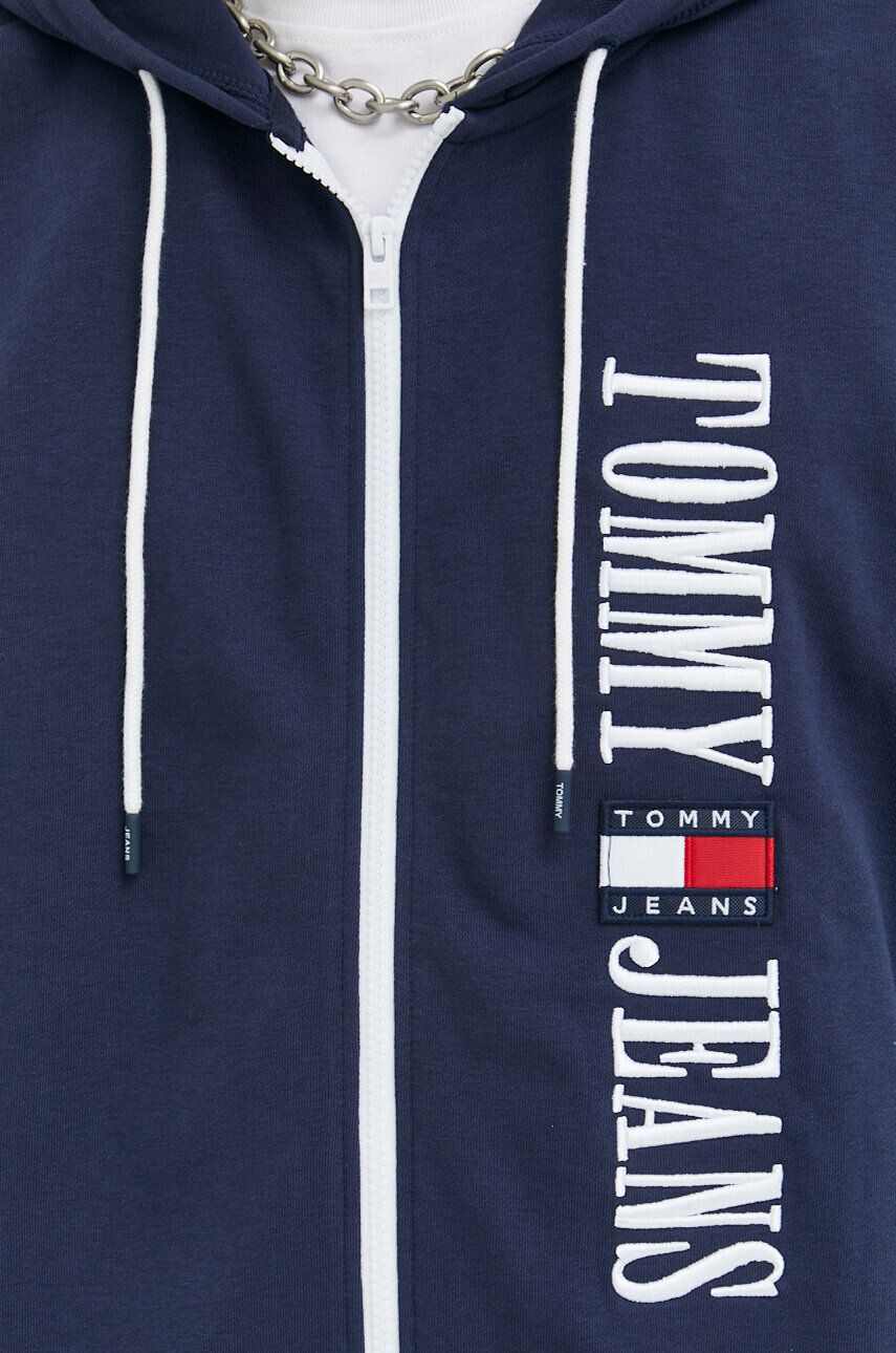 Tommy Jeans Mikina pánská tmavomodrá barva s kapucí s aplikací - Pepit.cz