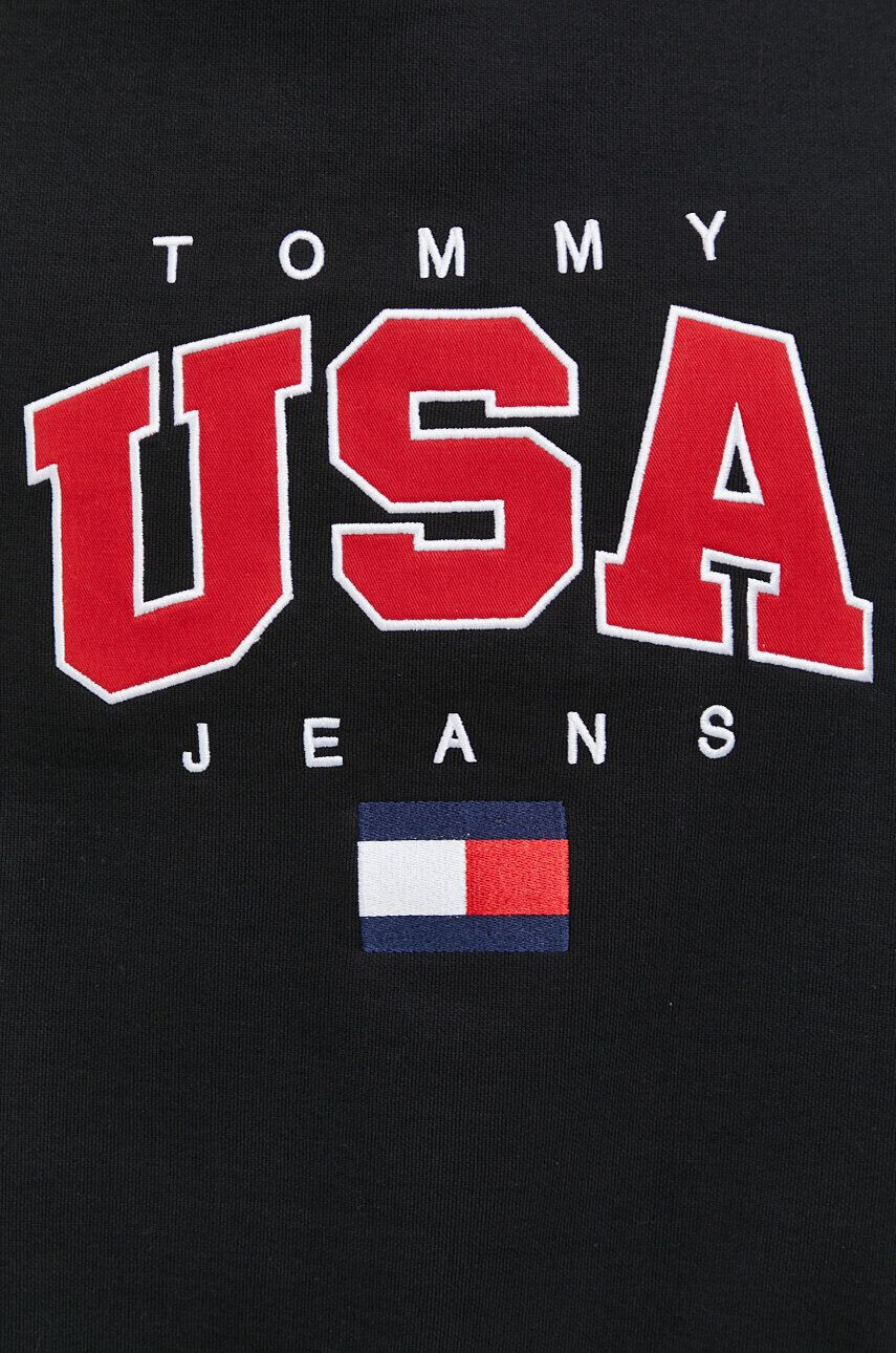 Tommy Jeans Mikina pánská černá barva s aplikací - Pepit.cz