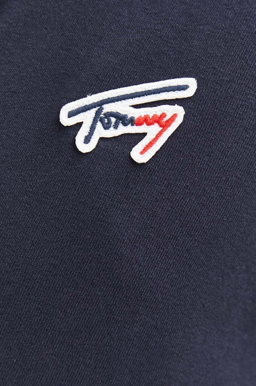 Tommy Jeans Mikina pánská tmavomodrá barva s kapucí s aplikací - Pepit.cz