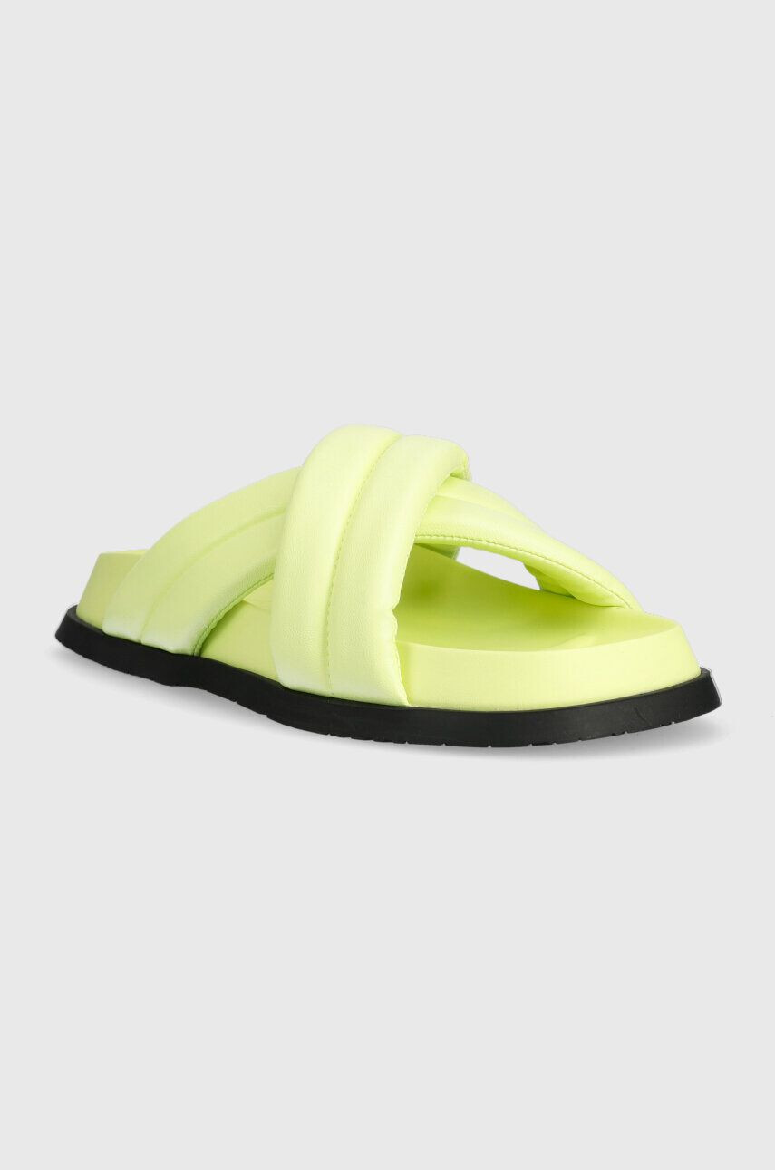 Tommy Jeans Pantofle FANCY PADDED SANDAL dámské zelená barva EN0EN02175 - Pepit.cz