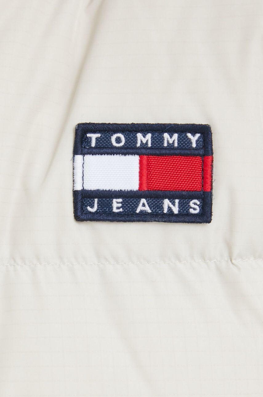 Tommy Jeans Péřová bunda dámská béžová barva zimní - Pepit.cz