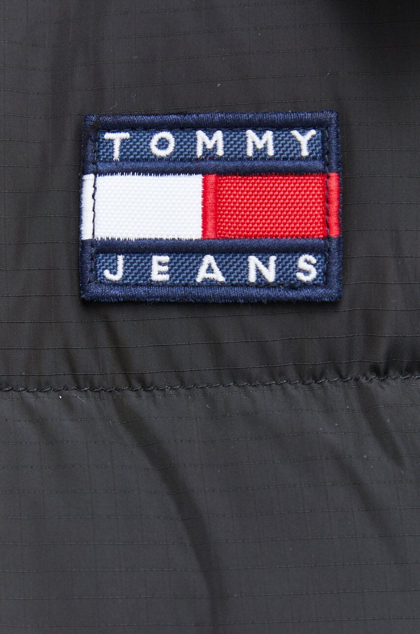 Tommy Jeans Péřová bunda pánská černá barva zimní - Pepit.cz