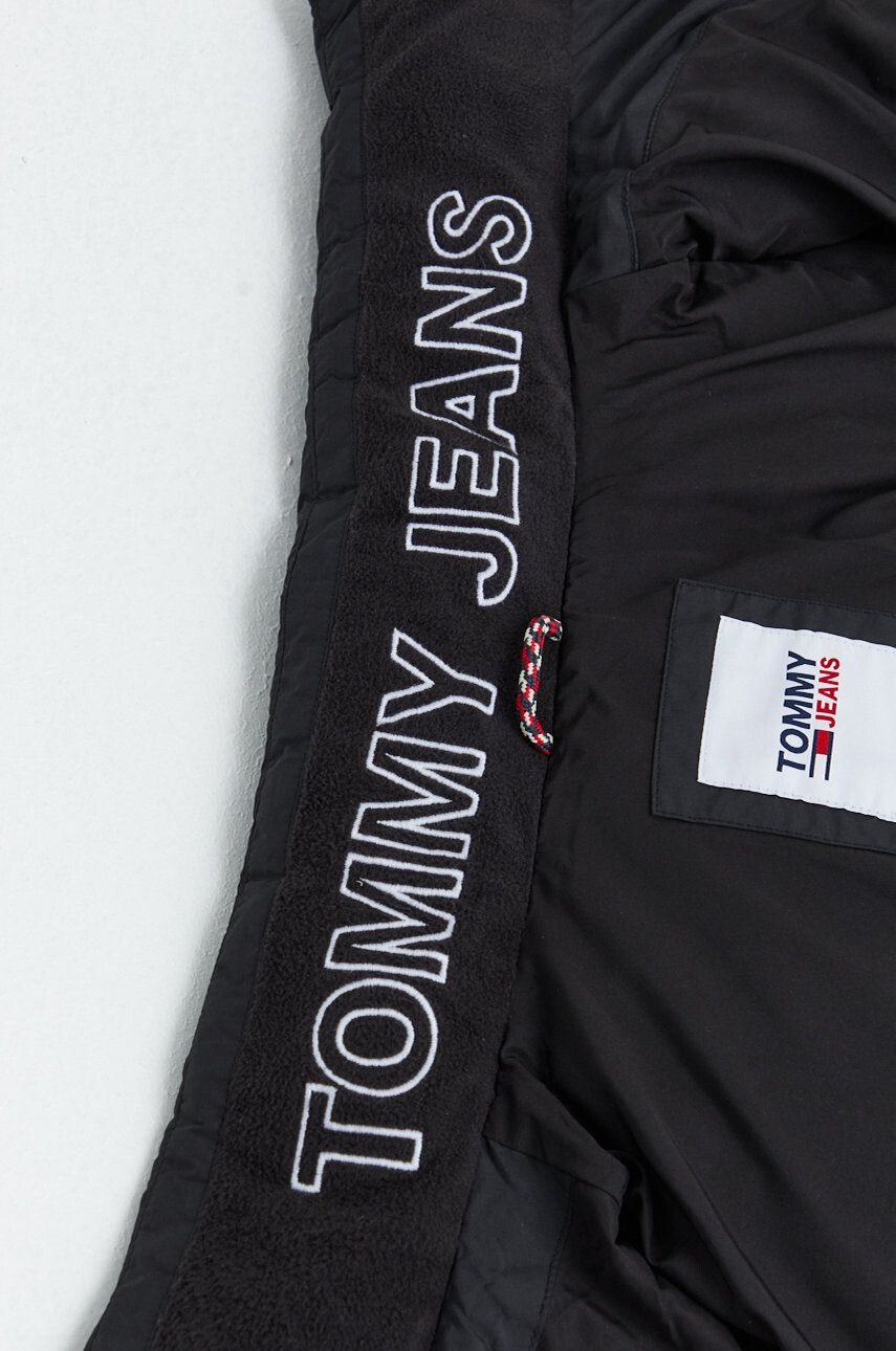 Tommy Jeans Péřová bunda pánská černá barva zimní - Pepit.cz