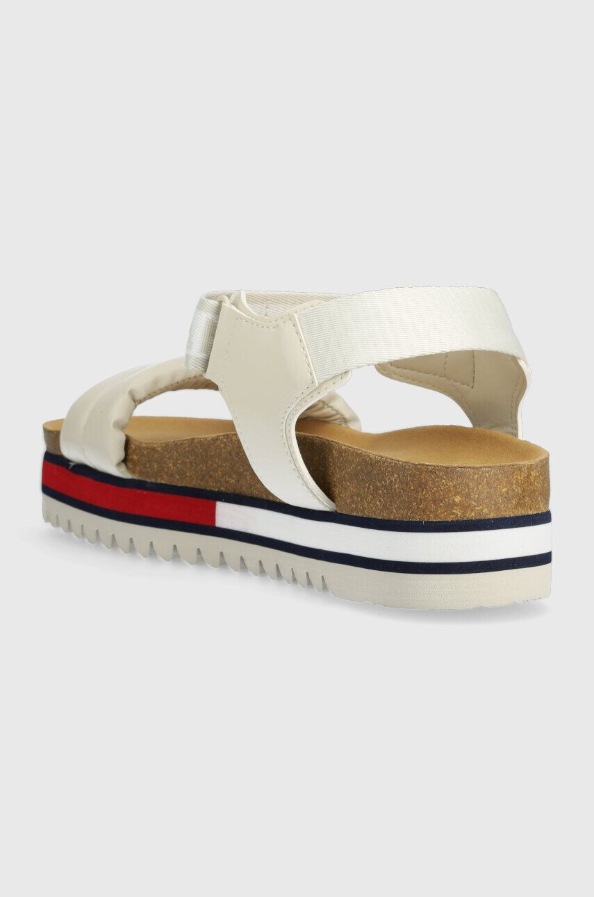 Tommy Jeans Sandály FLAG OUTSOLE SANDAL dámské béžová barva na platformě EN0EN02122 - Pepit.cz