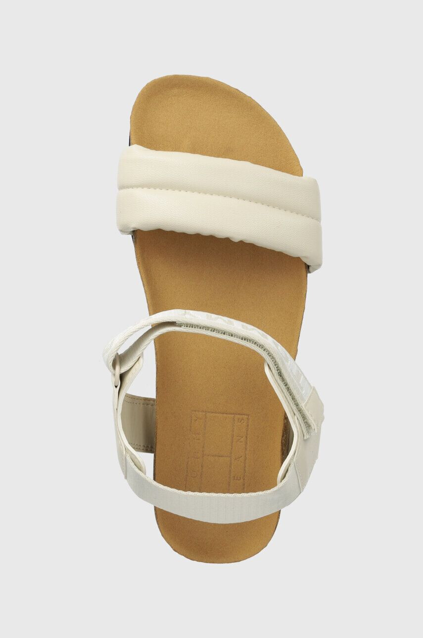 Tommy Jeans Sandály FLAG OUTSOLE SANDAL dámské béžová barva na platformě EN0EN02122 - Pepit.cz