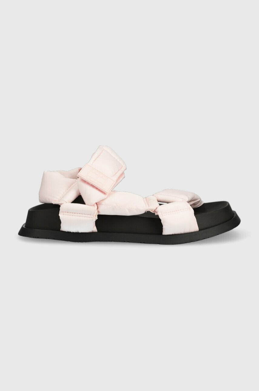 Tommy Jeans Sandály NEW SANDAL WMNS dámské růžová barva EN0EN02135 - Pepit.cz