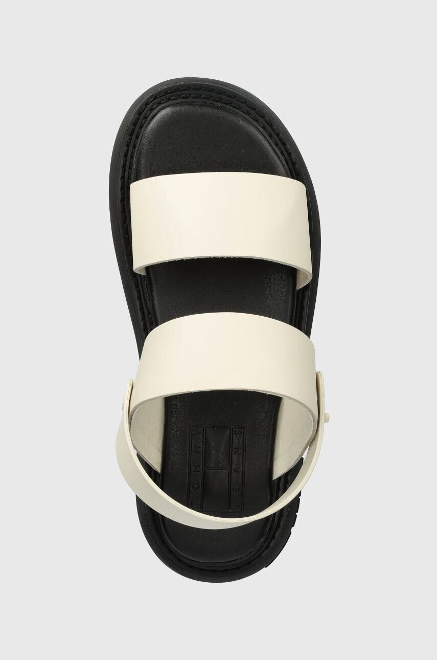 Tommy Jeans Sandály VOLUME SANDAL STRIPE dámské béžová barva na platformě EN0EN02077 - Pepit.cz