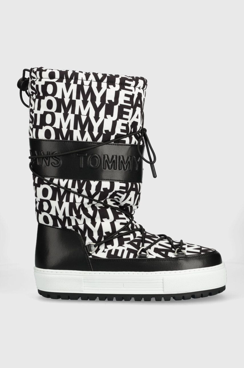 Tommy Jeans Sněhule EN0EN02163 SNOWBOOT HIGH LOGO černá barva - Pepit.cz