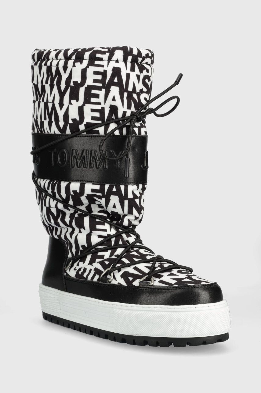 Tommy Jeans Sněhule EN0EN02163 SNOWBOOT HIGH LOGO černá barva - Pepit.cz