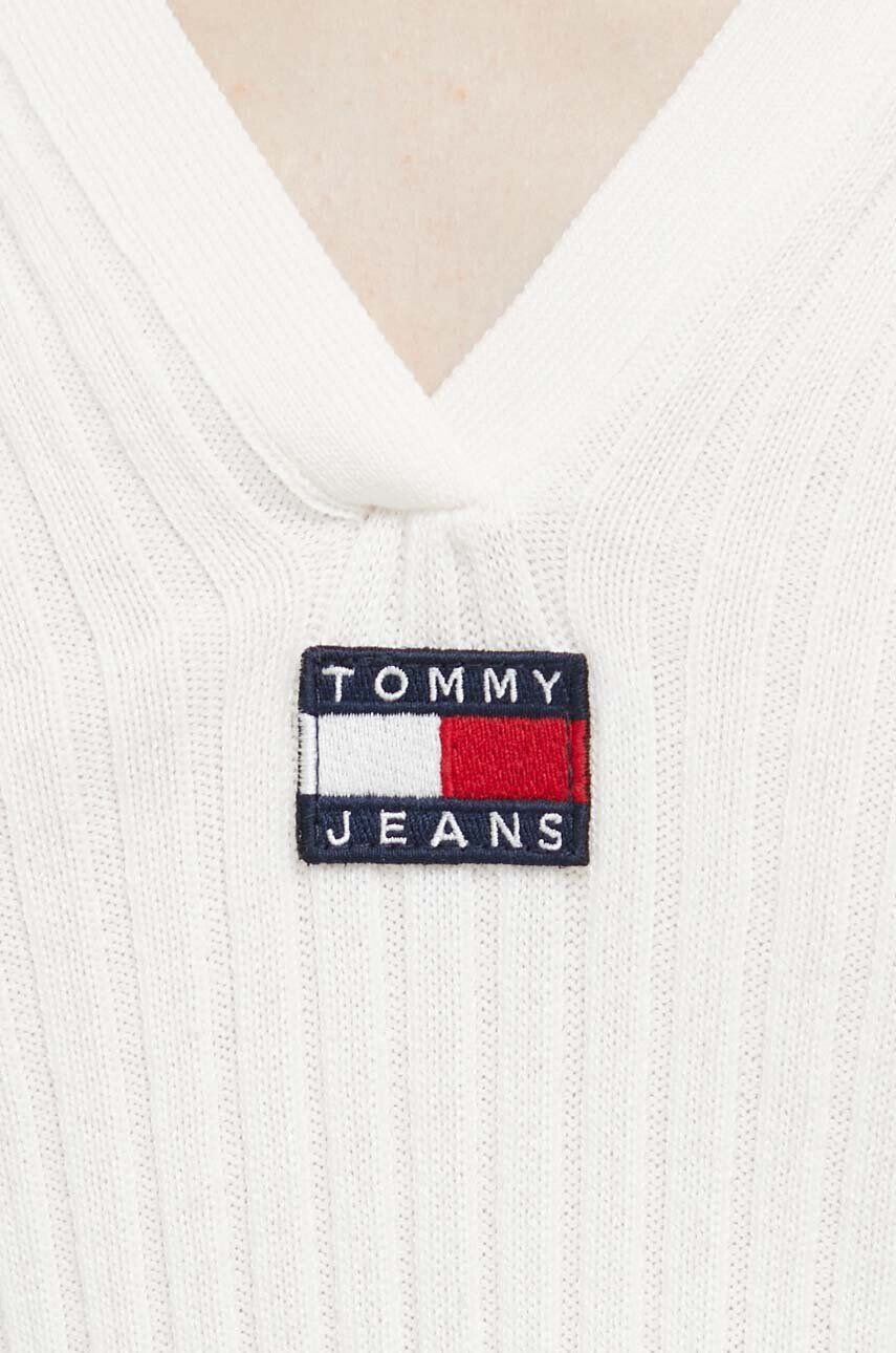 Tommy Jeans Svetr dámský bílá barva lehký - Pepit.cz