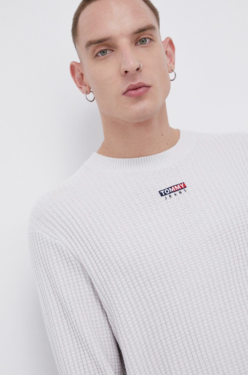 Tommy Jeans Svetr pánský šedá barva - Pepit.cz