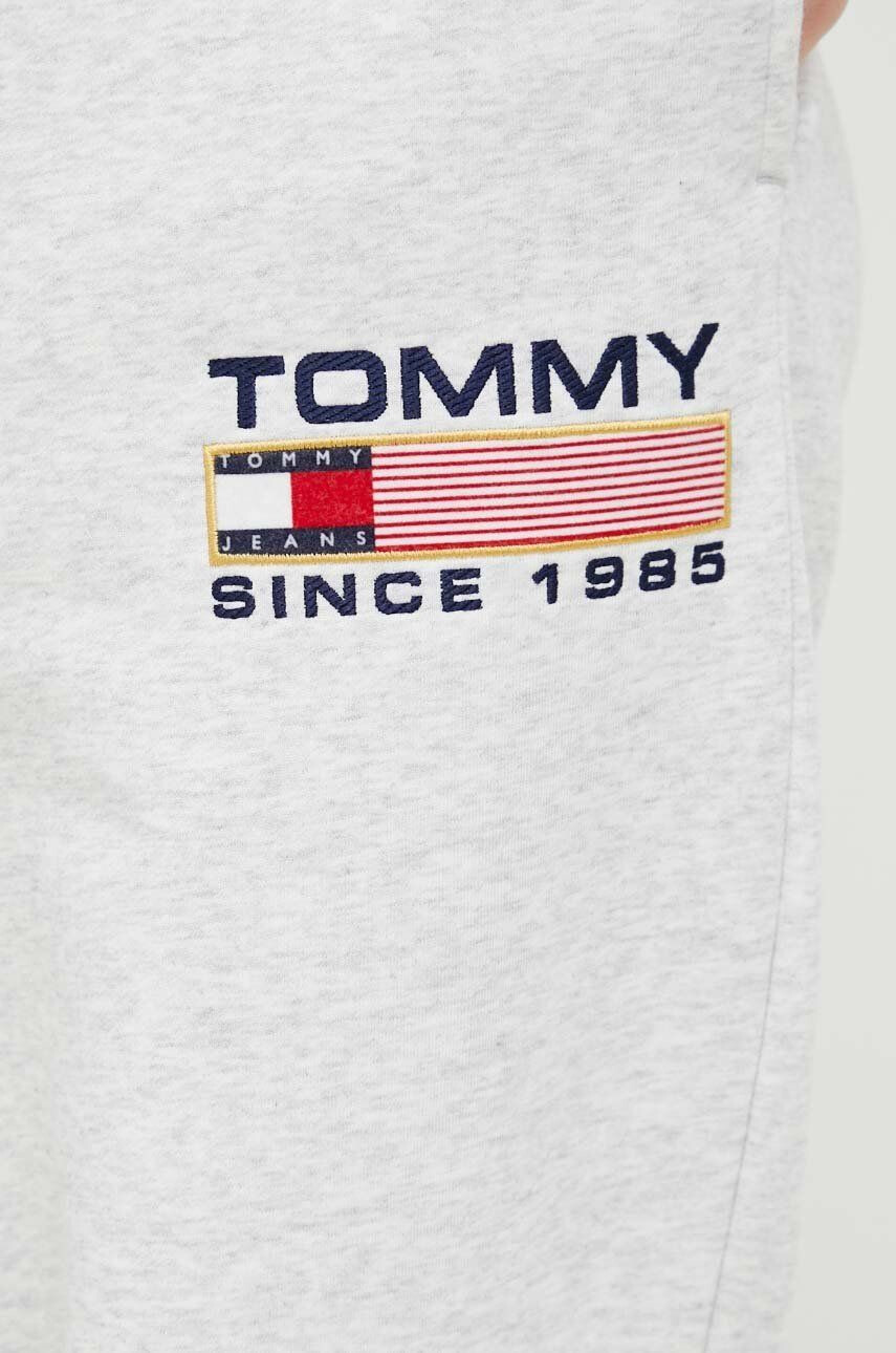 Tommy Jeans tepláky dámské šedá barva melanžové - Pepit.cz