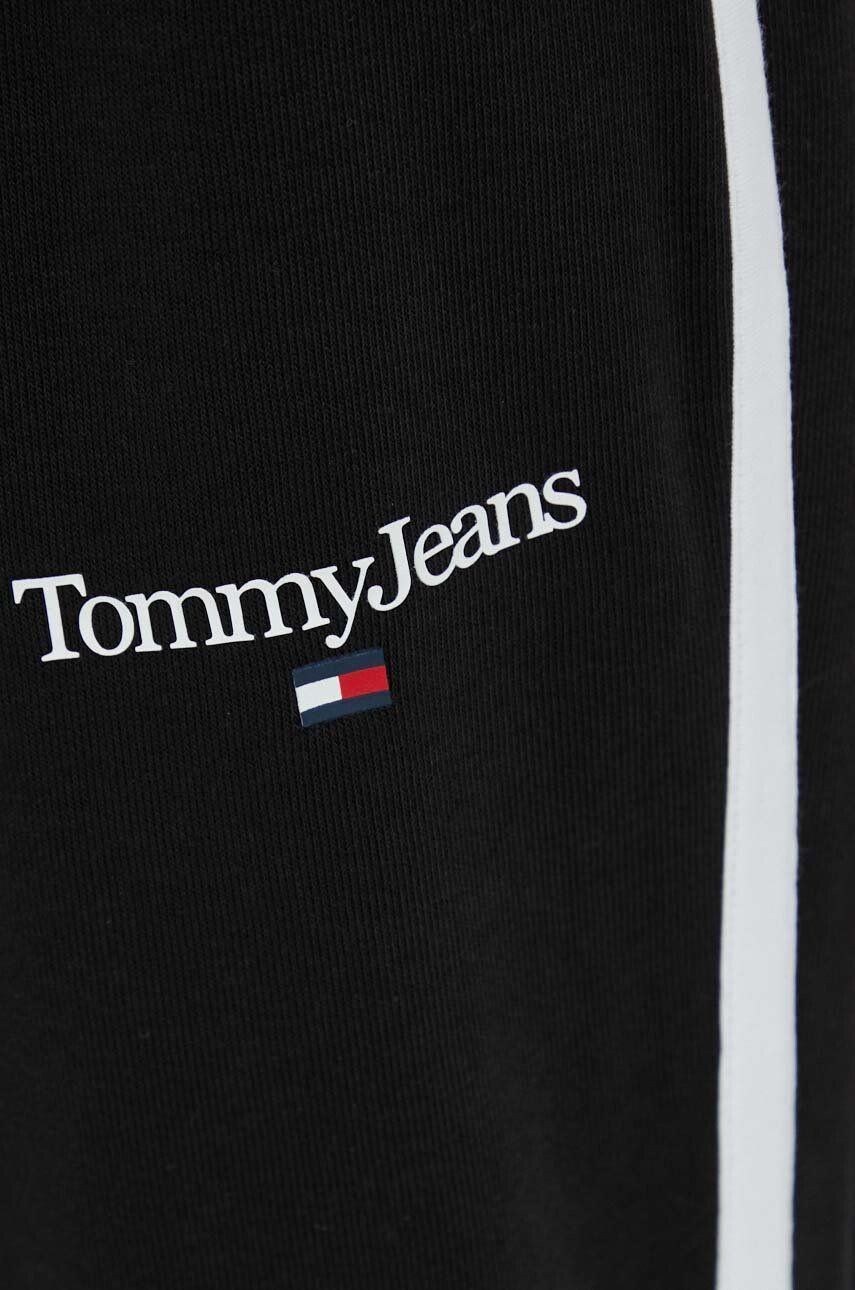 Tommy Jeans Tepláky dámské černá barva s potiskem - Pepit.cz