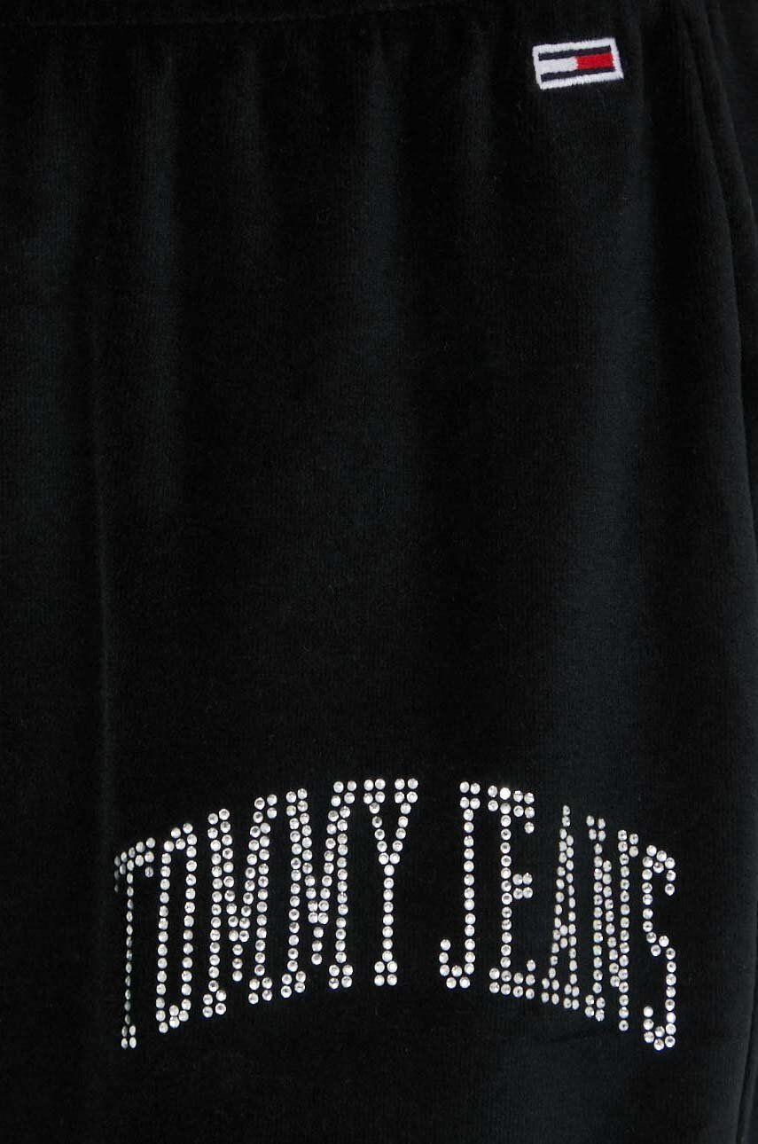 Tommy Jeans Tepláky dámské černá barva s aplikací - Pepit.cz