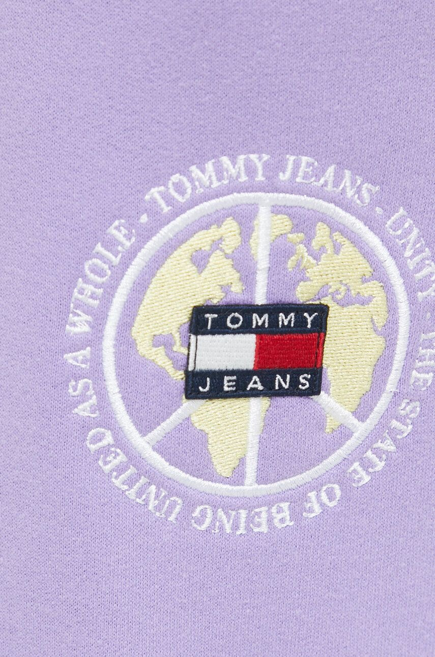 Tommy Jeans Tepláky dámské fialová barva s aplikací - Pepit.cz