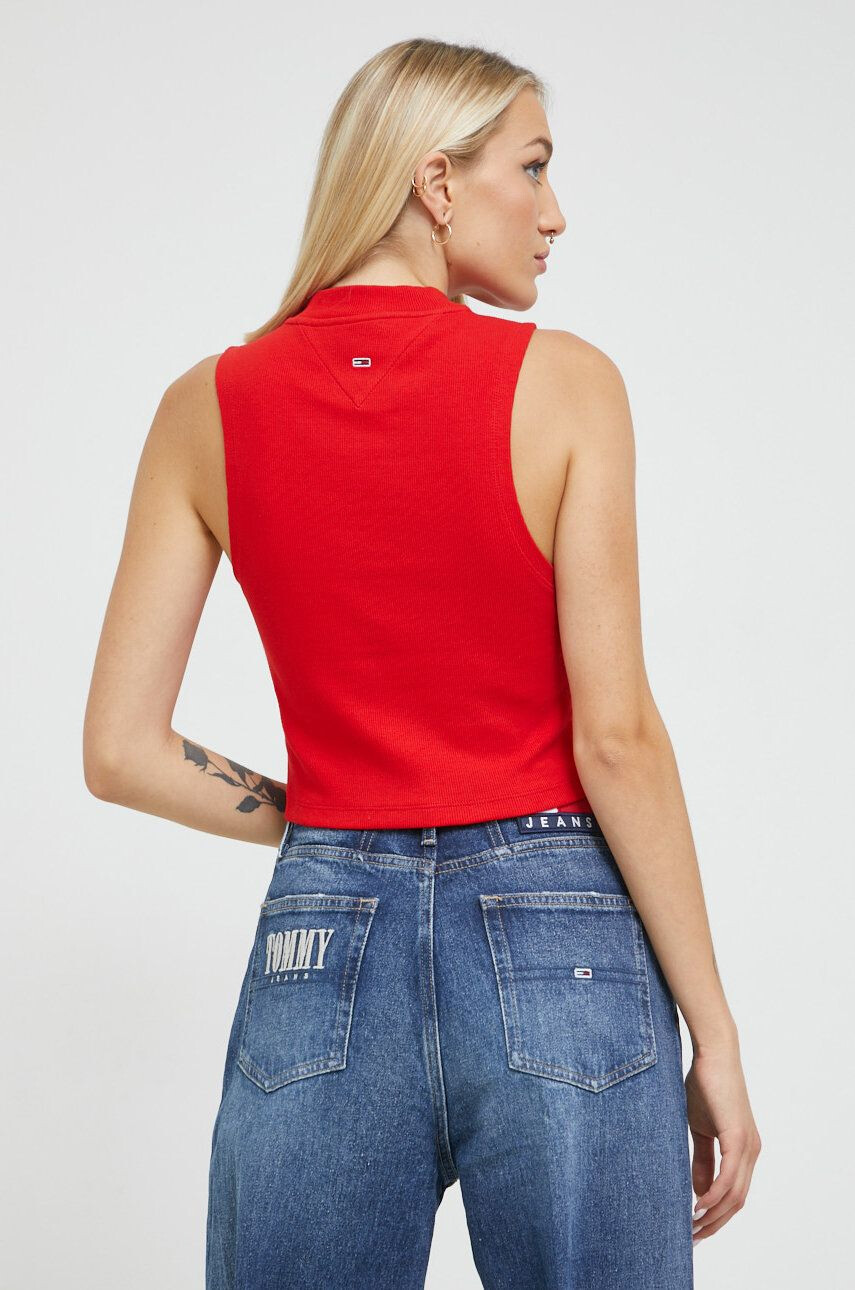 Tommy Jeans Top dámský černá barva - Pepit.cz