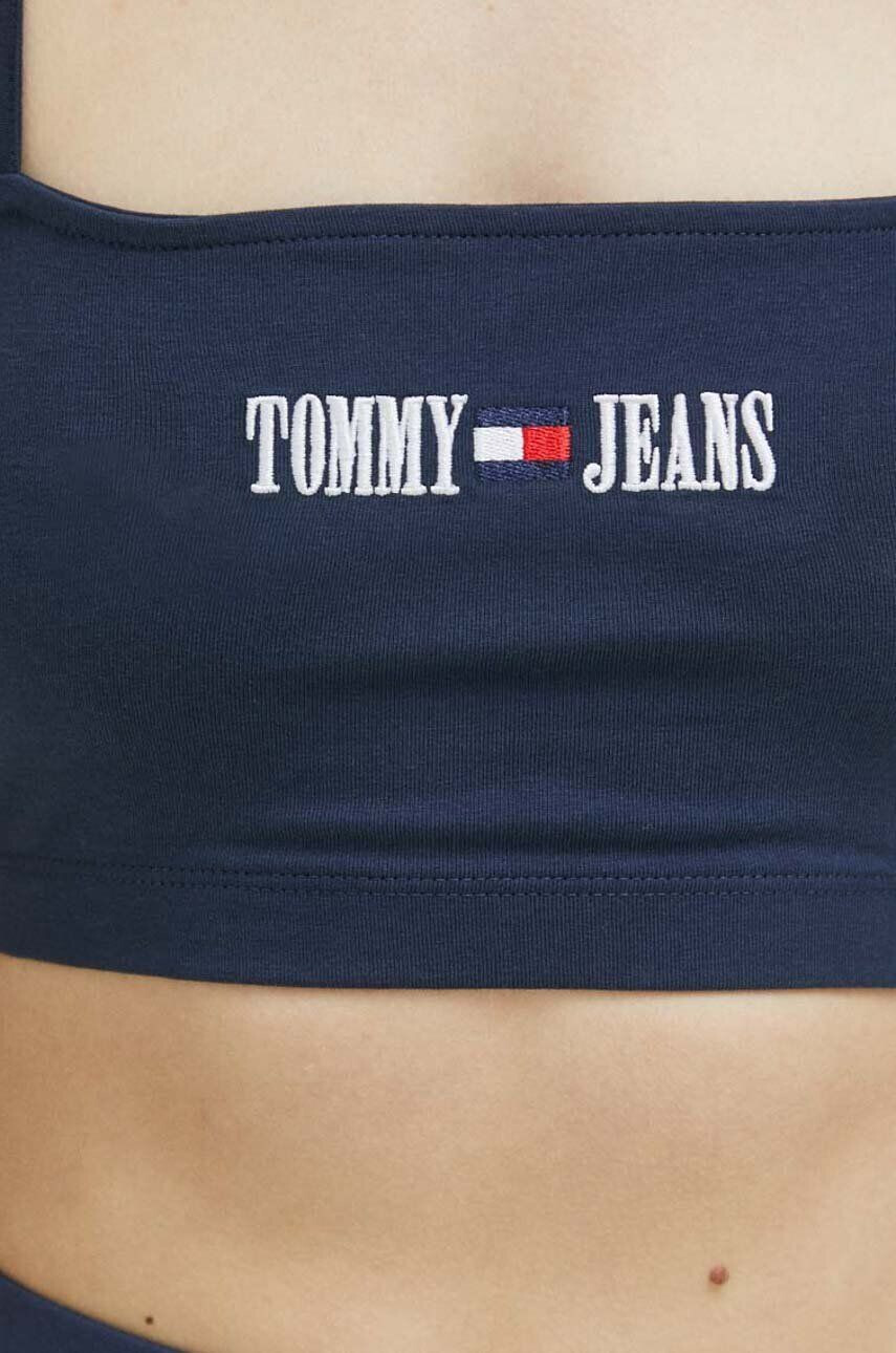 Tommy Jeans Top dámský tmavomodrá barva - Pepit.cz