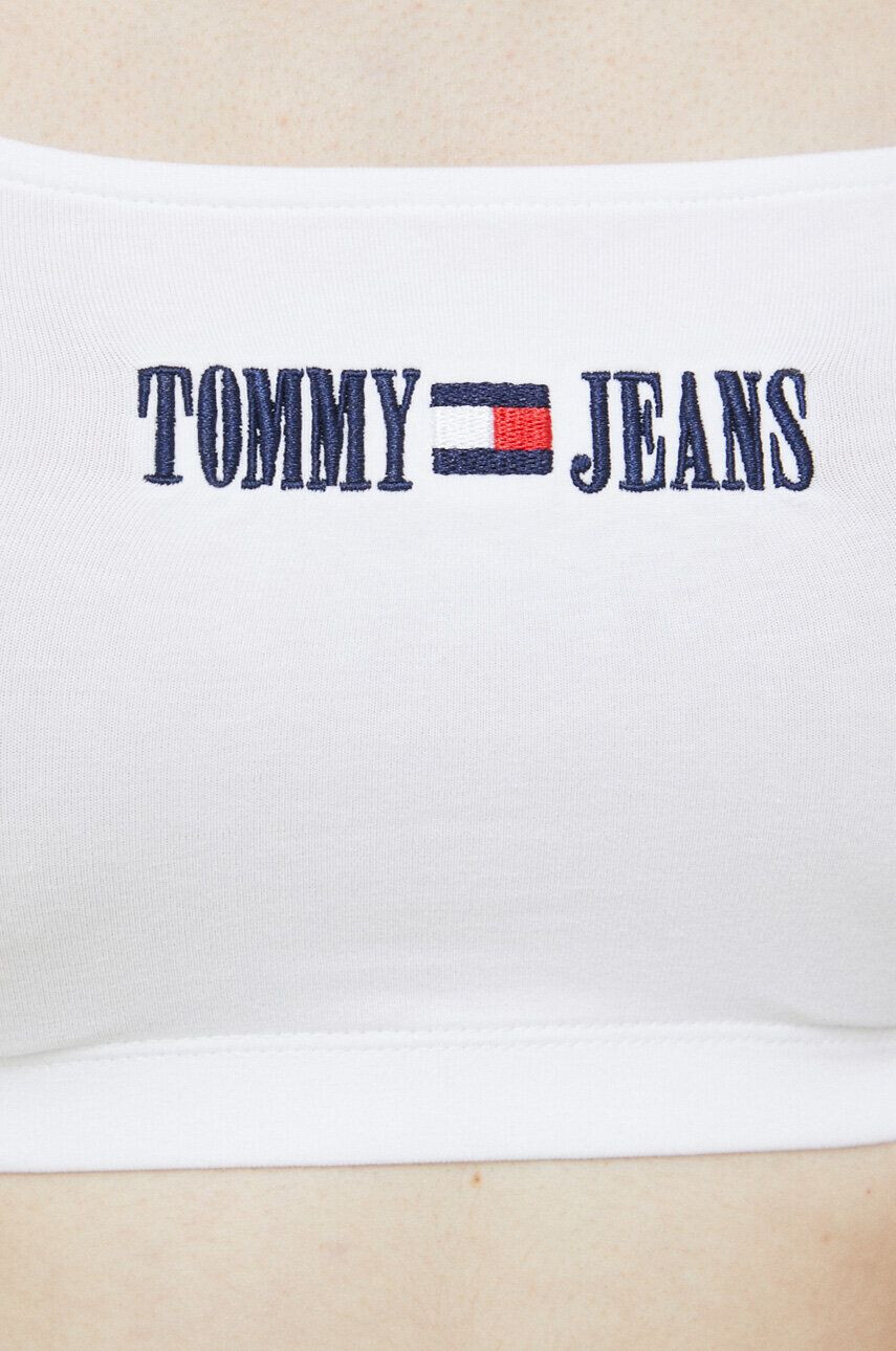 Tommy Jeans Top dámský bílá barva - Pepit.cz