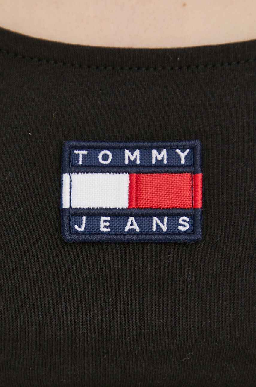 Tommy Jeans Top dámský černá barva - Pepit.cz