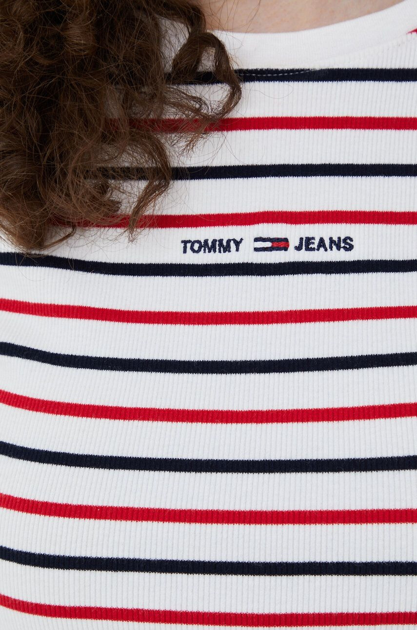 Tommy Jeans Tričko červená barva - Pepit.cz