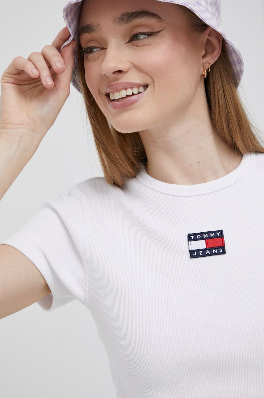 Tommy Jeans Tričko růžová barva - Pepit.cz