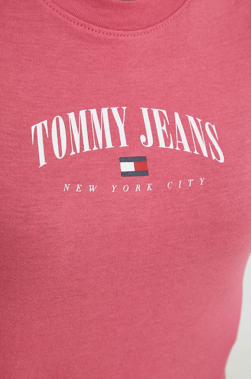 Tommy Jeans Tričko růžová barva - Pepit.cz