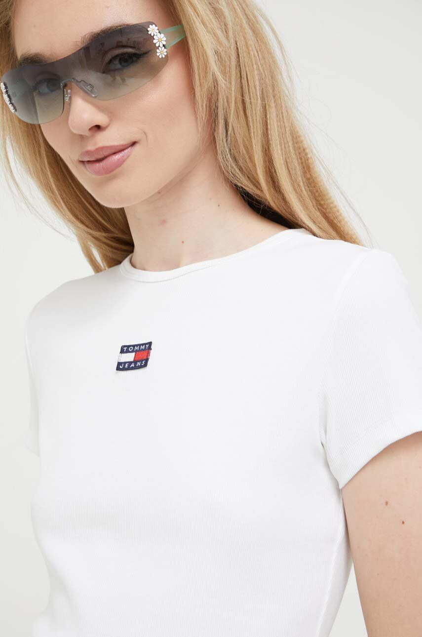 Tommy Jeans Tričko bílá barva - Pepit.cz