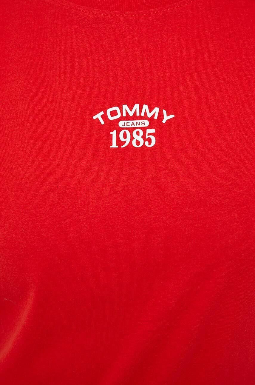 Tommy Jeans Tričko červená barva - Pepit.cz