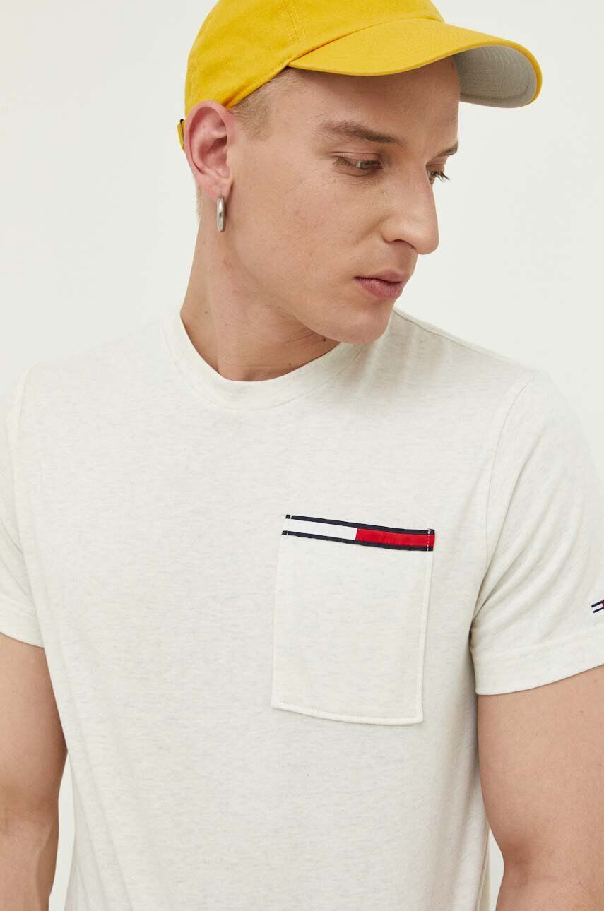 Tommy Jeans Tričko šedá barva - Pepit.cz