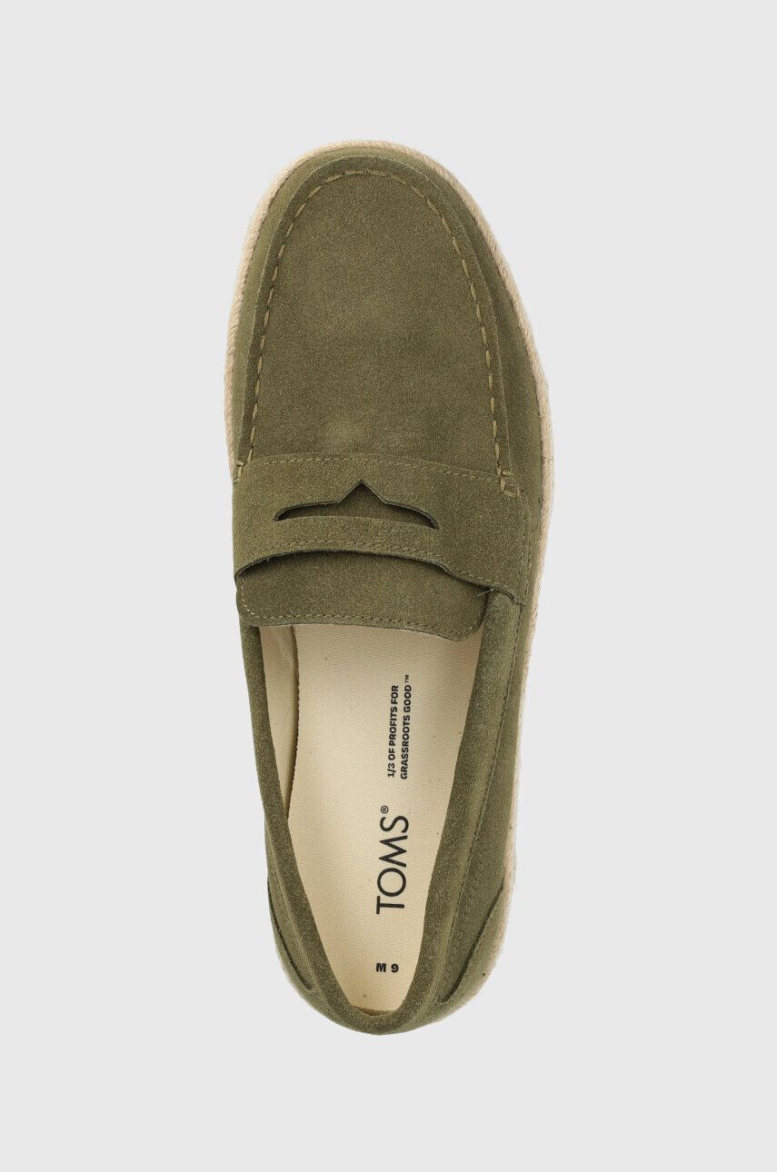 Toms Semišové espadrilky Stanford Rope 2.0 zelená barva 10019911 - Pepit.cz