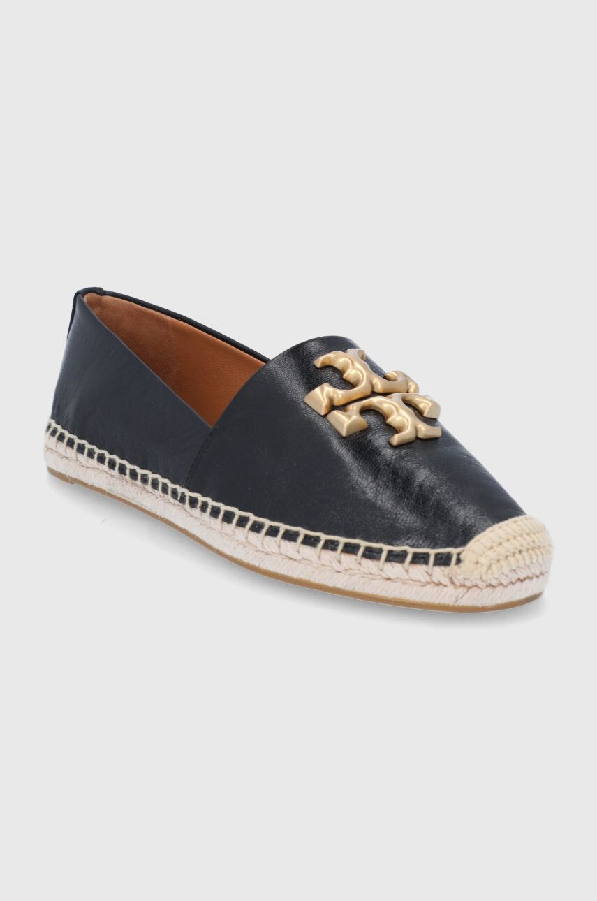 Tory Burch Kožené espadrilky Eleanor Espadrille černá barva - Pepit.cz