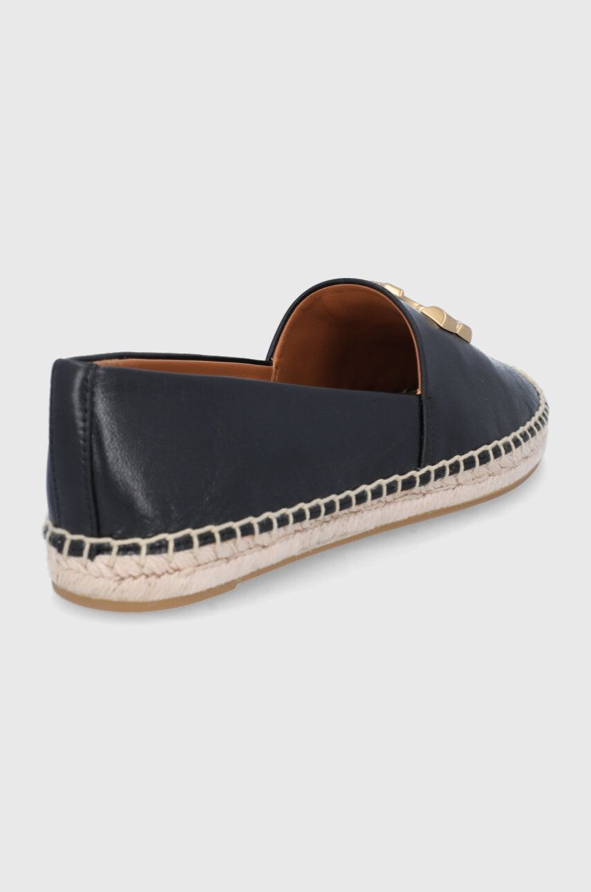 Tory Burch Kožené espadrilky Eleanor Espadrille černá barva - Pepit.cz