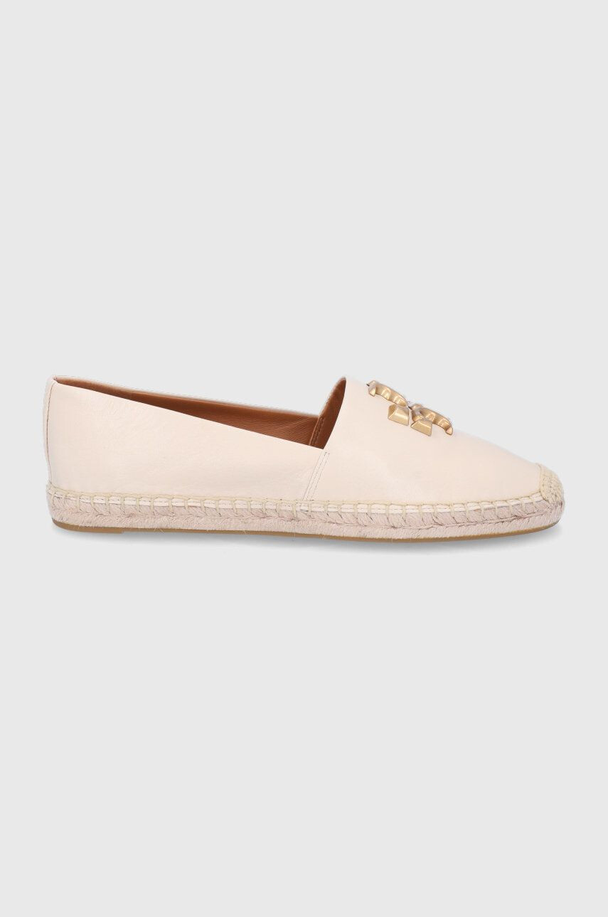 Tory Burch Kožené espadrilky Eleanor Espadrille béžová barva - Pepit.cz