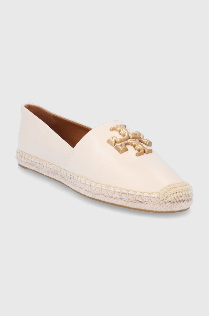 Tory Burch Kožené espadrilky Eleanor Espadrille béžová barva - Pepit.cz