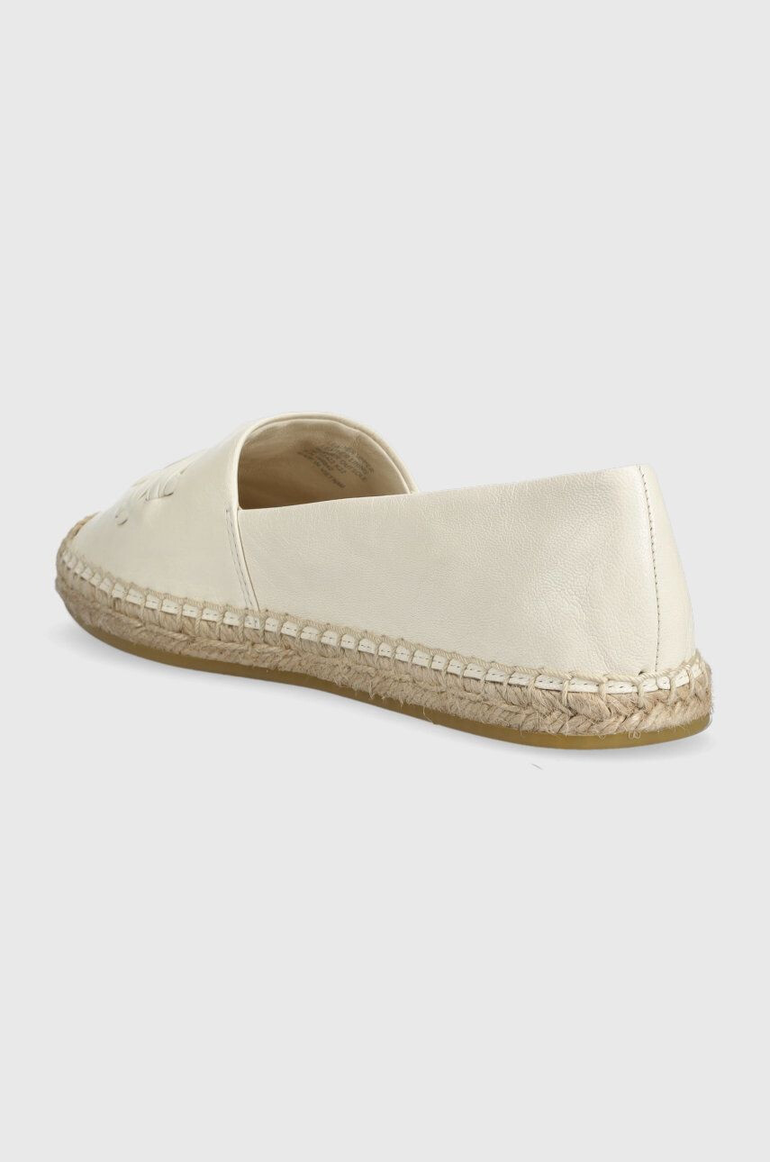 Tory Burch Kožené espadrilky Woven béžová barva na platformě 144042-164 - Pepit.cz