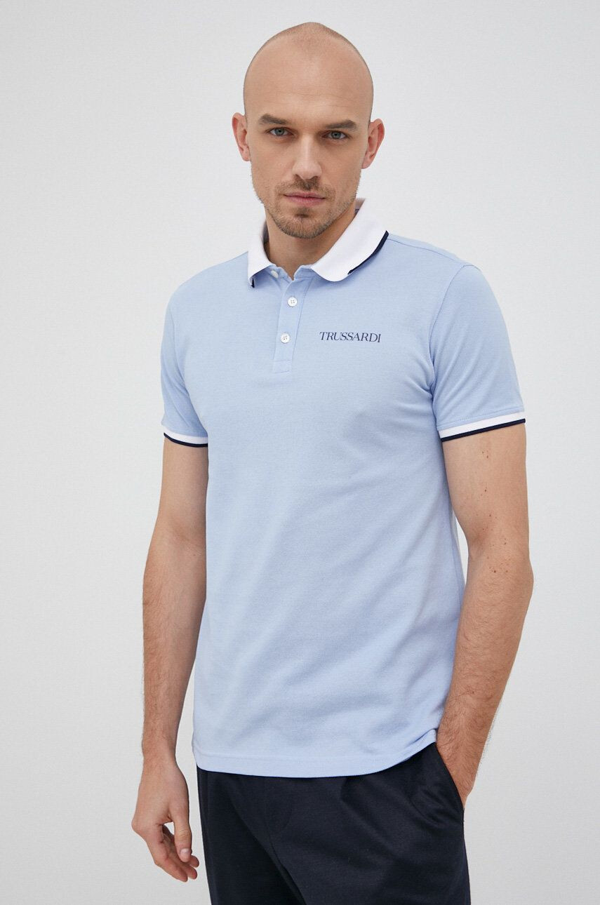 Trussardi Bavlněné polo tričko - Pepit.cz