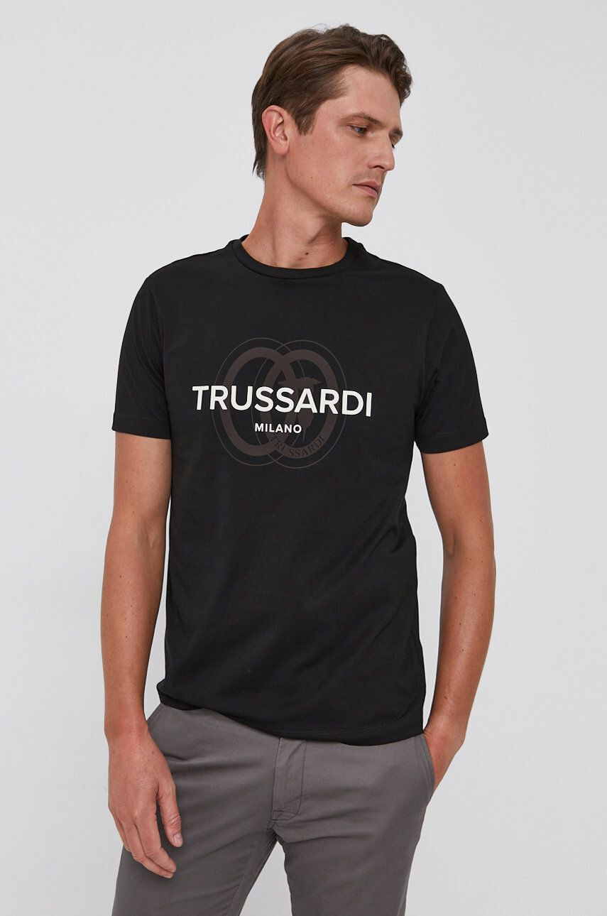 Trussardi Bavlněné tričko - Pepit.cz