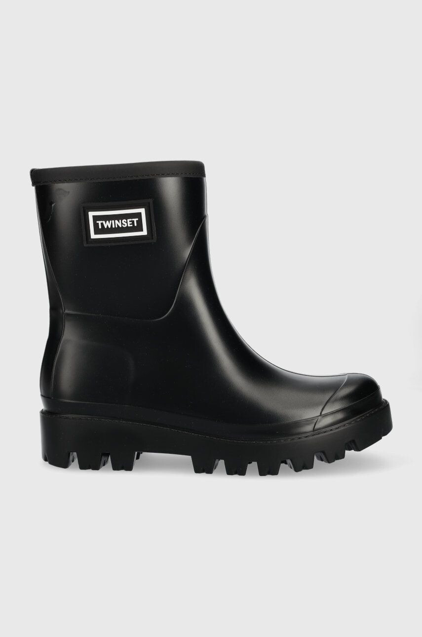 Twinset Holínky Rain Boot dámské černá barva - Pepit.cz