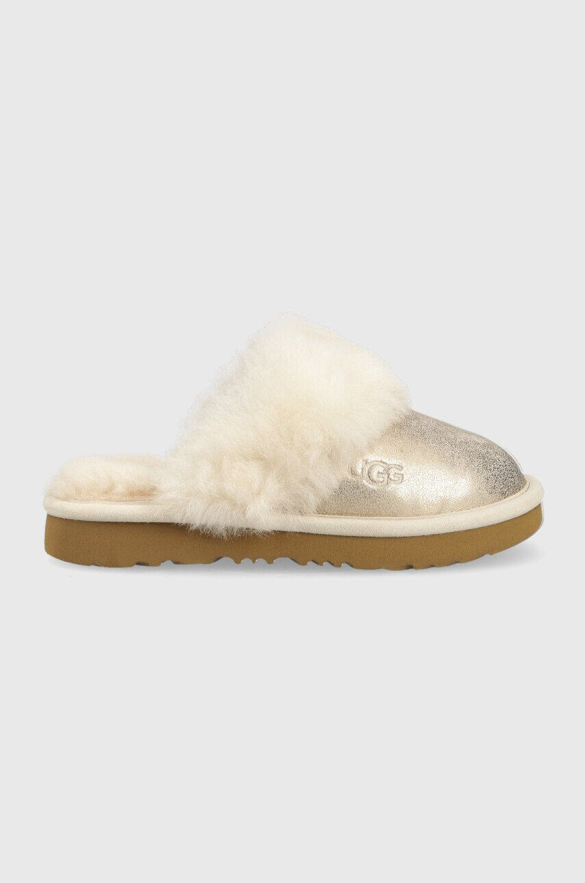 Ugg Dětské papuče Cozy Ii Metallic zlatá barva - Pepit.cz