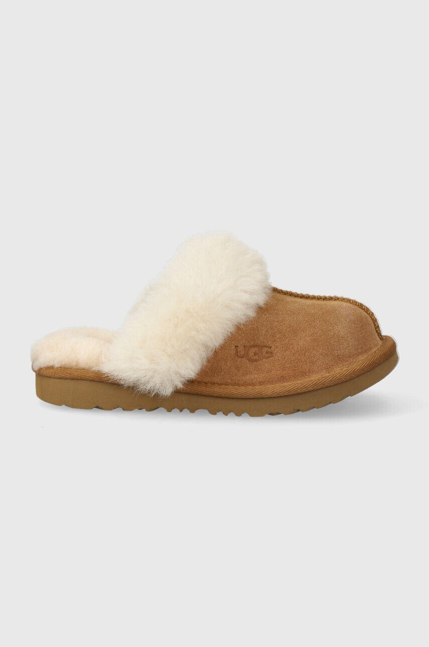 Ugg Dětské semišové papuče K COZY II béžová barva - Pepit.cz