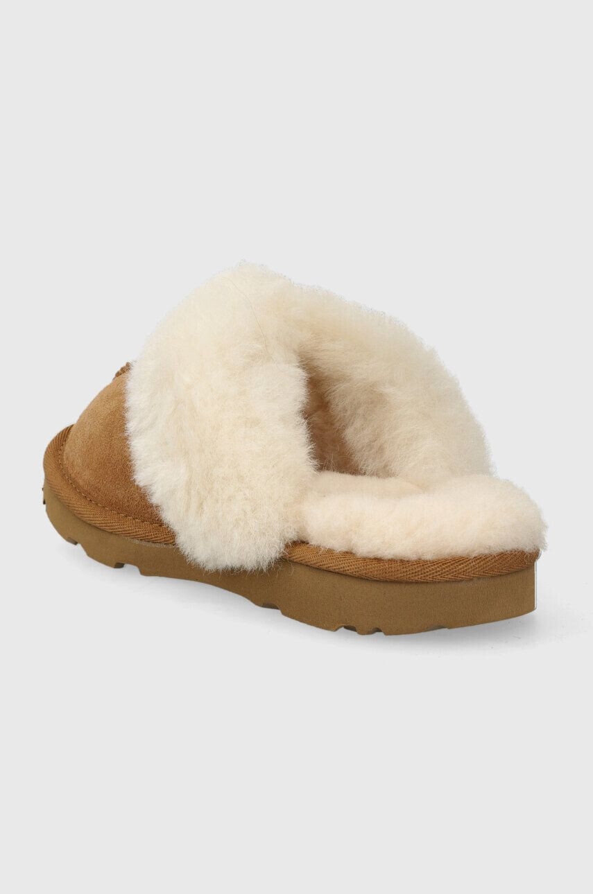 Ugg Dětské semišové papuče K COZY II béžová barva - Pepit.cz