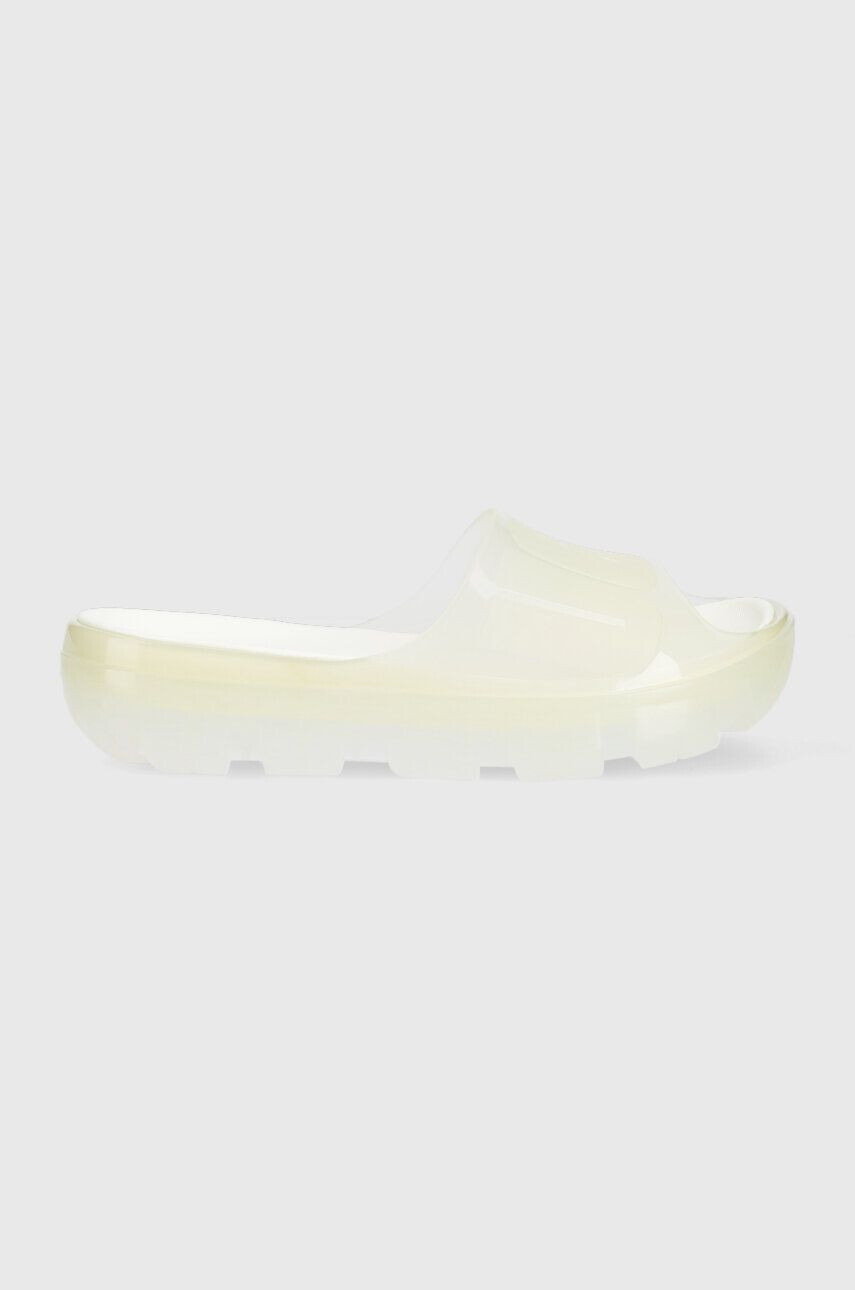 Ugg Pantofle Jella Clear Slide dámské bílá barva - Pepit.cz