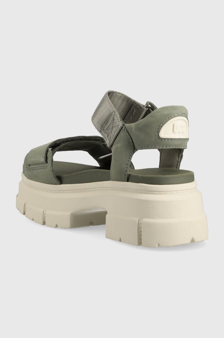 Ugg Sandály Ashton Ankle dámské zelená barva na platformě 1136764 - Pepit.cz